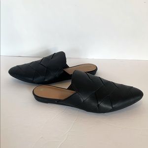Big Buddha Woven Slides Black Mules